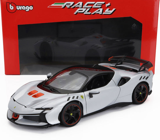 FERRARI | SF90 XX STRADALE 2024 | BIANCO ARTICO - WHITE MET ORANGE BLACK