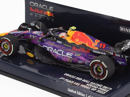 RED BULL | F1  RB19 TEAM ORACLE RED BULL RACING N 11 3rd LAS VEGAS USA GP 2023 SERGIO PEREZ | PURPLE YELLOW RED