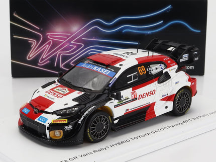 TOYOTA | YARIS GR HYBRID RALLY1 TEAM TOYOTA GAZOO RACING WRT N 69 3rd RALLY JAPAN 2023 KALLE ROVANPERA - JONNE HALTTUNEN | WHITE RED BLACK