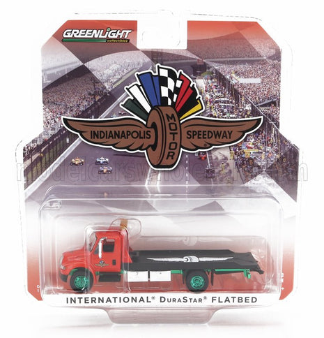 INTERNATIONAL | DURASTAR 4400 CAR TRANSPORTER INDIANAPOLIS MOTOR SPEEDWAY 2008 - GREEN WHEELS | RED BLACK
