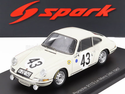 PORSCHE | 911S 1991cc COUPE TEAM J.FRANC N 43 24h LE MANS 1967 ANTONY FISCHABER - JACQUES DEWES | WHITE