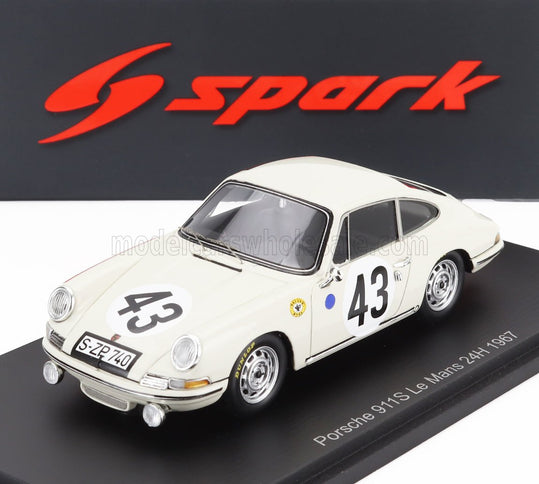 PORSCHE | 911S 1991cc COUPE TEAM J.FRANC N 43 24h LE MANS 1967 ANTONY FISCHABER - JACQUES DEWES | WHITE