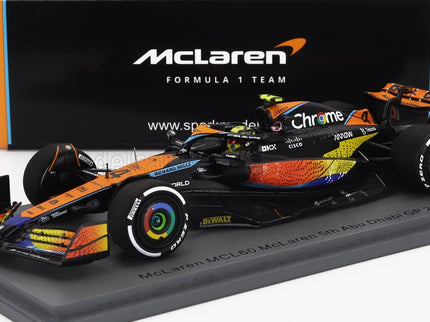 McLAREN | F1  MCL60 TEAM McLAREN N 4 5th ABU DHABI GP 2023 LANDO NORRIS | ORANGE BLUE BLACK
