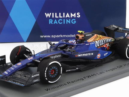 WILLIAMS | F1  FW45 TEAM WILLIAMS RACING GULF N 2 LAS VEGAS USA GP 2023 LOGAN SARGEANT | BLUE BLACK GOLD