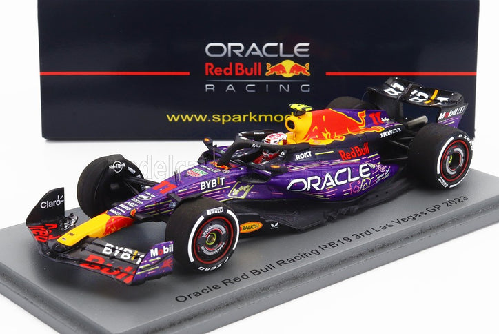 RED BULL | F1  RB19 TEAM ORACLE RED BULL RACING N 11 3rd LAS VEGAS USA GP 2023 SERGIO PEREZ | PURPLE YELLOW RED