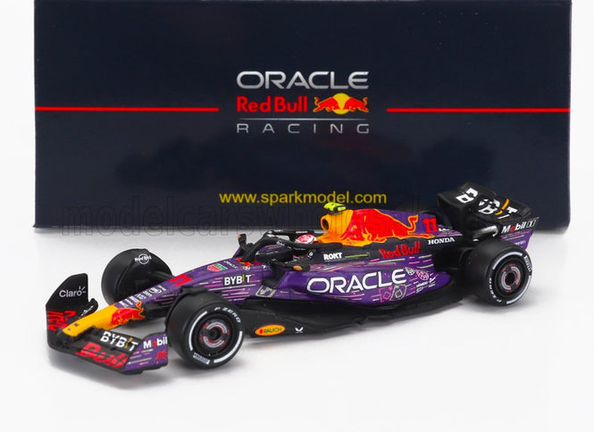 RED BULL | F1  RB19 TEAM ORACLE RED BULL RACING N 11 3rd LAS VEGAS USA GP 2023 SERGIO PEREZ | PURPLE YELLOW RED