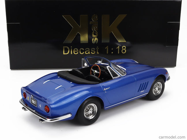 Ferrari 275 GTB/4 Nart Spider 1967 1:18 KK Scale modrá metalická