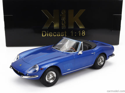 Ferrari 275 GTB/4 Nart Spider 1967 1:18 KK Scale modrá metalická