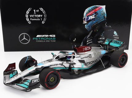 MERCEDES GP | F1 W13E TEAM MERCEDES-AMG PETRONAS F1 N 63 (first f1 win) WINNER BRAZILIAN GP 2022 GEORGE RUSSELL | SILVER GREEN