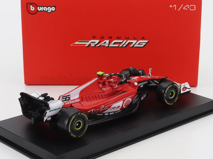 FERRARI | F1  SF-23 TEAM SCUDERIA FERRARI N 55 LAS VEGAS USA GP 2023 CARLOS SAINZ - WITH PILOT AND SHOWCASE | RED WHITE BLACK