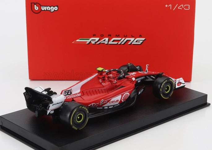 FERRARI | F1  SF-23 TEAM SCUDERIA FERRARI N 55 LAS VEGAS USA GP 2023 CARLOS SAINZ - WITH PILOT AND SHOWCASE | RED WHITE BLACK