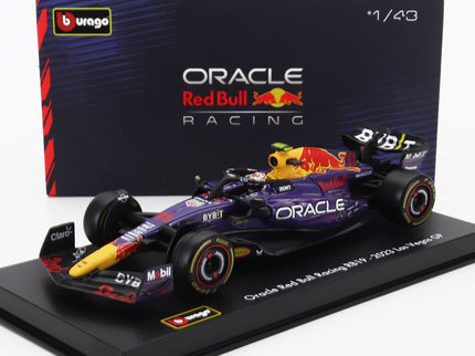 RED BULL | F1  RB19 TEAM ORACLE RED BULL RACING N 11 3rd LAS VEGAS USA GP 2023 SERGIO PEREZ - WITH PILOT AND SHOWCASE | PURPLE YELLOW RED