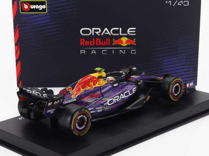 RED BULL | F1  RB19 TEAM ORACLE RED BULL RACING N 11 3rd LAS VEGAS USA GP 2023 SERGIO PEREZ - WITH PILOT AND SHOWCASE | PURPLE YELLOW RED