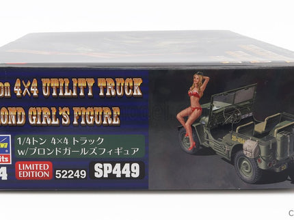 Jeep Willys MB U.S 1/4 Ton 4X4 Military Utility Nákladiak With Blond Girl Figúrka 1942 1:24 Hasegawa /