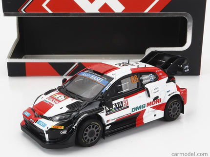 Toyota Yaris GR RALLY1 Team Toyota Gazoo Racing Wrt N°69 Víťaz Rally Safari Kenya 2022 Kalle Rovanpera - Jonne Halttunen 1:43 IXO Models biela čierna červená