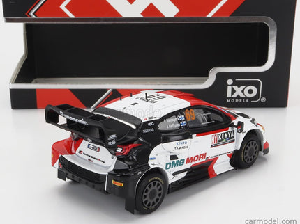 Toyota Yaris GR RALLY1 Team Toyota Gazoo Racing Wrt N°69 Víťaz Rally Safari Kenya 2022 Kalle Rovanpera - Jonne Halttunen 1:43 IXO Models biela čierna červená