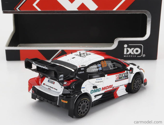 Toyota Yaris GR RALLY1 Team Toyota Gazoo Racing Wrt N°69 Víťaz Rally Safari Kenya 2022 Kalle Rovanpera - Jonne Halttunen 1:43 IXO Models biela čierna červená