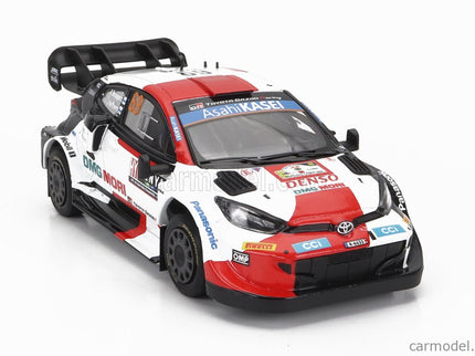 Toyota Yaris GR RALLY1 Team Toyota Gazoo Racing Wrt N°69 Víťaz Rally Safari Kenya 2022 Kalle Rovanpera - Jonne Halttunen 1:43 IXO Models biela čierna červená