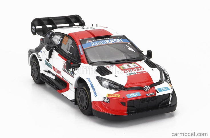 Toyota Yaris GR RALLY1 Team Toyota Gazoo Racing Wrt N°69 Víťaz Rally Safari Kenya 2022 Kalle Rovanpera - Jonne Halttunen 1:43 IXO Models biela čierna červená