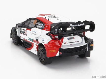 Toyota Yaris GR RALLY1 Team Toyota Gazoo Racing Wrt N°69 Víťaz Rally Safari Kenya 2022 Kalle Rovanpera - Jonne Halttunen 1:43 IXO Models biela čierna červená