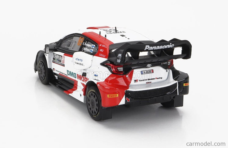 Toyota Yaris GR RALLY1 Team Toyota Gazoo Racing Wrt N°69 Víťaz Rally Safari Kenya 2022 Kalle Rovanpera - Jonne Halttunen 1:43 IXO Models biela čierna červená