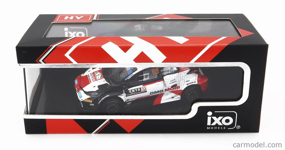Toyota Yaris GR RALLY1 Team Toyota Gazoo Racing Wrt N°69 Víťaz Rally Safari Kenya 2022 Kalle Rovanpera - Jonne Halttunen 1:43 IXO Models biela čierna červená