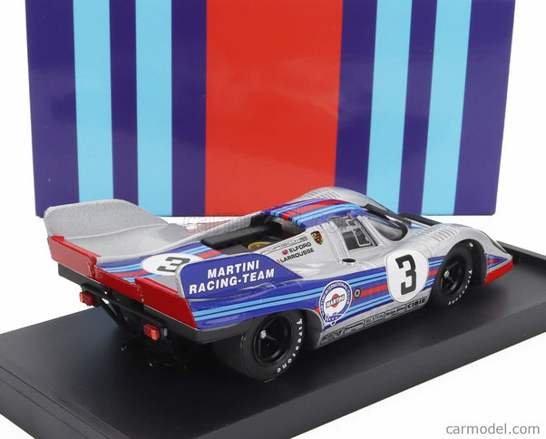 Porsche 917K Team Martini Racing N°3 1000km Monza 1971 Vic Elford - Gerard Larousse 1:43 Brumm strieborná modrá