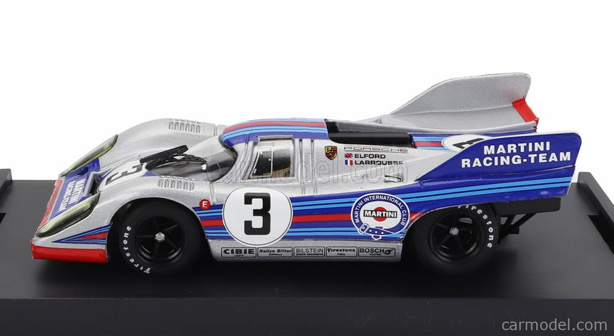 Porsche 917K Team Martini Racing N°3 1000km Monza 1971 Vic Elford - Gerard Larousse 1:43 Brumm strieborná modrá