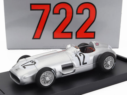 Mercedes Benz F1 W196 N°12 Víťaz British GP 1955 Stirling Moss 1:43 Brumm strieborná