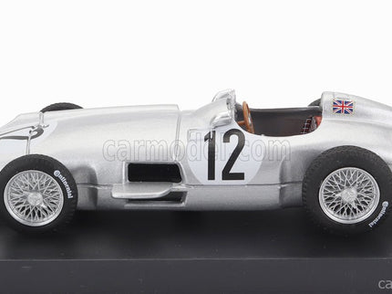 Mercedes Benz F1 W196 N°12 Víťaz British GP 1955 Stirling Moss 1:43 Brumm strieborná