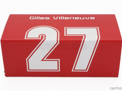 Ferrari F1 126CK Turbo N°27 Istrana Airport Duel With F104 Airplane 1981 Gilles Villeneuve - With Driver Figúrka 1:43 Brumm červená