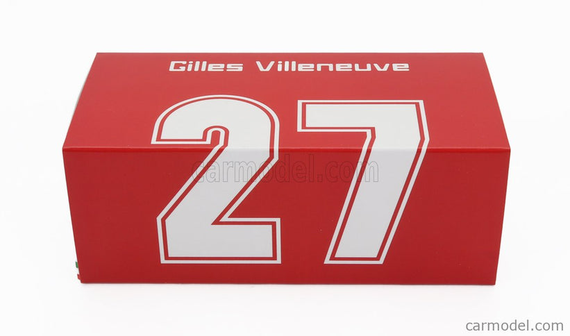 Ferrari F1 126CK Turbo N°27 Istrana Airport Duel With F104 Airplane 1981 Gilles Villeneuve - With Driver Figúrka 1:43 Brumm červená