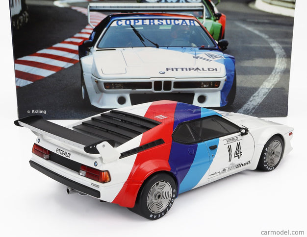 BMW M1 M88 3.5L Team Bmw Motorsport N°14 Procar Series 1979 Emerson Fittipaldi 1:18 Werk83 biela modrá červená