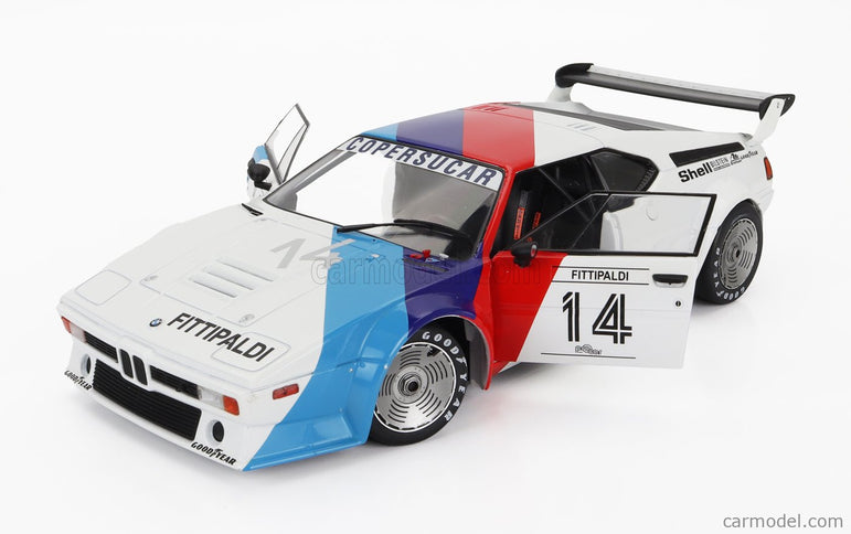 BMW M1 M88 3.5L Team Bmw Motorsport N°14 Procar Series 1979 Emerson Fittipaldi 1:18 Werk83 biela modrá červená