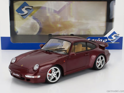 Porsche 911 993 Turbo Coupe 1993 1:18 Solido Arena červená