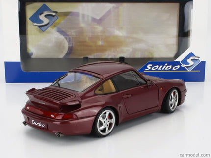 Porsche 911 993 Turbo Coupe 1993 1:18 Solido Arena červená