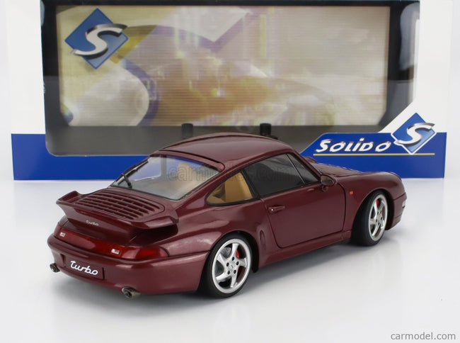 Porsche 911 993 Turbo Coupe 1993 1:18 Solido Arena červená