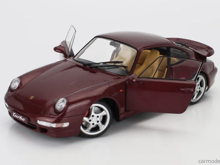 Porsche 911 993 Turbo Coupe 1993 1:18 Solido Arena červená