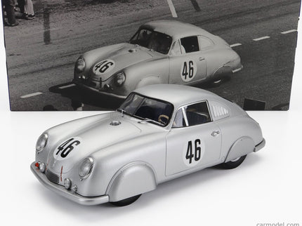 Porsche 356 SL Coupe Team Porsche K.G. N°46 Víťaz Class 24h Le Mans 1951 Auguste Veuillet - Edmond Mouche 1:18 Werk83 strieborná