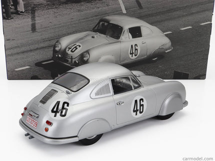 Porsche 356 SL Coupe Team Porsche K.G. N°46 Víťaz Class 24h Le Mans 1951 Auguste Veuillet - Edmond Mouche 1:18 Werk83 strieborná