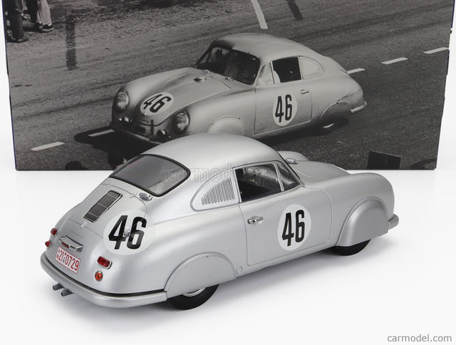 Porsche 356 SL Coupe Team Porsche K.G. N°46 Víťaz Class 24h Le Mans 1951 Auguste Veuillet - Edmond Mouche 1:18 Werk83 strieborná