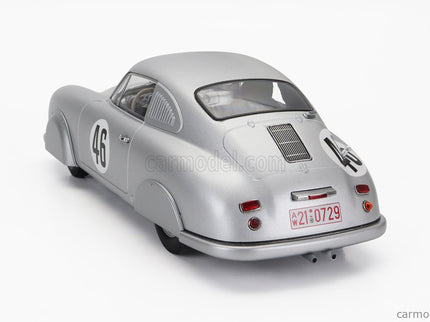 Porsche 356 SL Coupe Team Porsche K.G. N°46 Víťaz Class 24h Le Mans 1951 Auguste Veuillet - Edmond Mouche 1:18 Werk83 strieborná