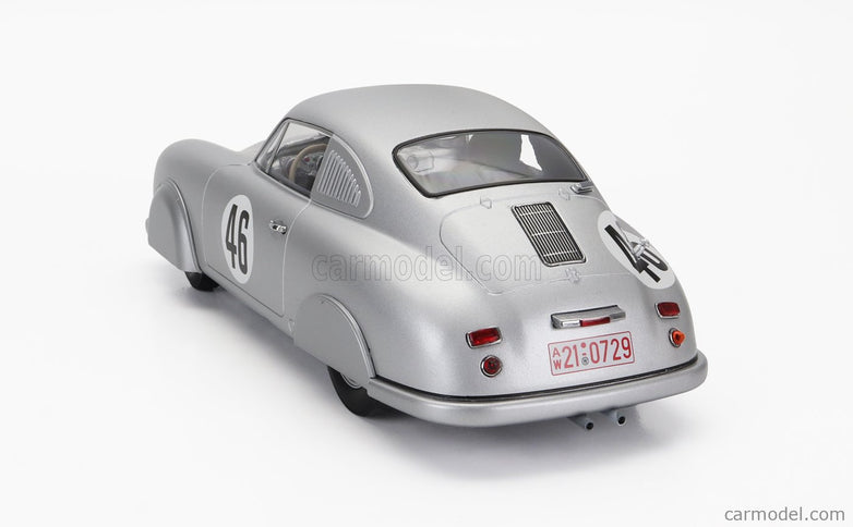 Porsche 356 SL Coupe Team Porsche K.G. N°46 Víťaz Class 24h Le Mans 1951 Auguste Veuillet - Edmond Mouche 1:18 Werk83 strieborná
