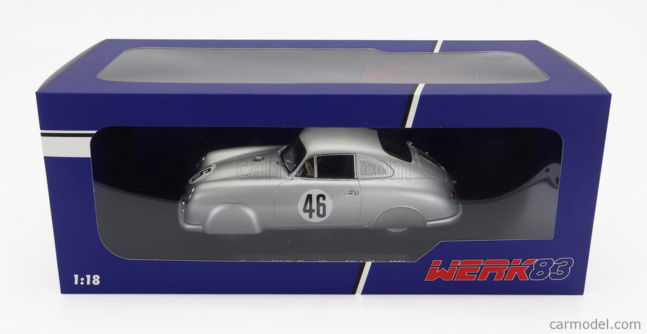 Porsche 356 SL Coupe Team Porsche K.G. N°46 Víťaz Class 24h Le Mans 1951 Auguste Veuillet - Edmond Mouche 1:18 Werk83 strieborná