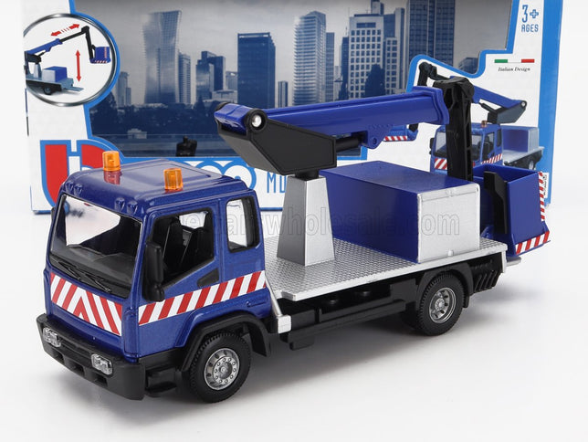 MAN | TRUCK GRU CRANE ELEVATOR CON PIATTAFORMA CESTELLO 2-ASSI 2010 | BLUE SILVER