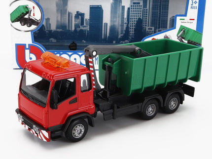 MAN | TRUCK CASSONE RIBALTABILE TRASPORTO RIFIUTI URBANI 3-ASSI 2010 | RED GREEN
