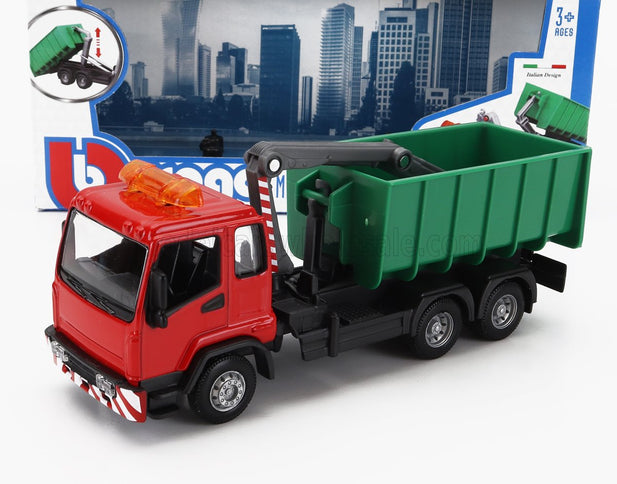 MAN | TRUCK CASSONE RIBALTABILE TRASPORTO RIFIUTI URBANI 3-ASSI 2010 | RED GREEN