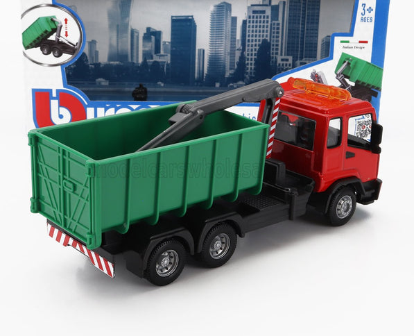 MAN | TRUCK CASSONE RIBALTABILE TRASPORTO RIFIUTI URBANI 3-ASSI 2010 | RED GREEN