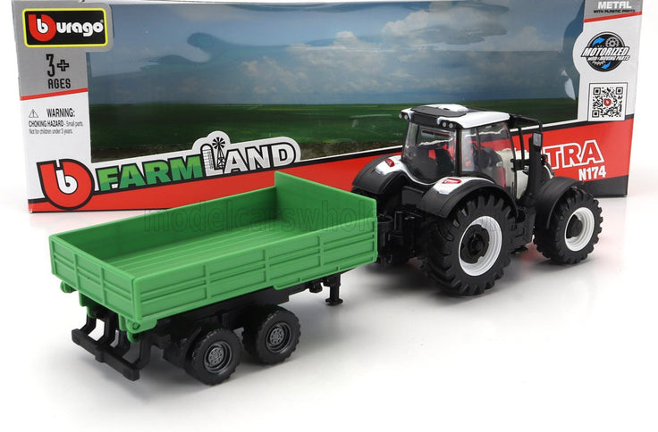 VALTRA | N174 TRACTOR WITH TIPPING TRAILER 2017 | WHITE BLACK GREEN