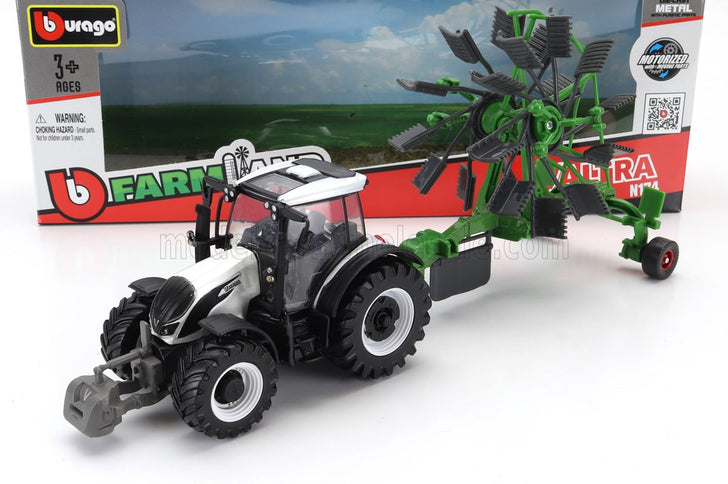 VALTRA | N174 TRACTOR WITH WHIRL RAKE 2017 | WHITE BLACK GREEN